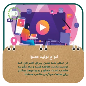 انواع تولید محتوا